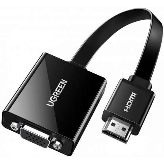 Ugreen Video Adapter CM611 (90813), Hdmi - VGA, 1080P, Black