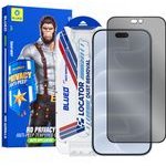 Blueo - Anti-Peep Privacy Glass with Applicator Pro - iPhone 18 Pro - Black
