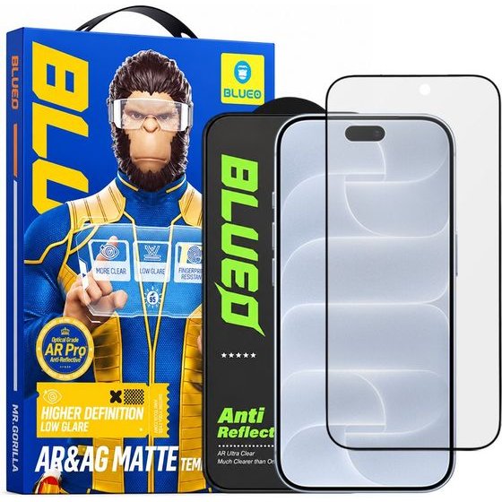 Blueo - Anti-Reflective Matte HD Glass - iPhone 18 Pro - Black
