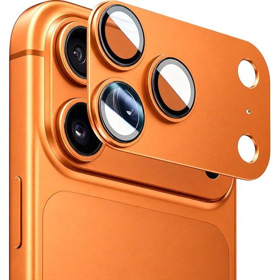 Blueo - Integrated Metal Camera Lens Protector - iPhone 17 Pro Max - Orange