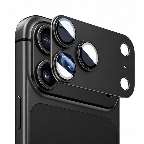 Blueo - Integrated Metal Camera Lens Protector - iPhone 18 Pro - Black