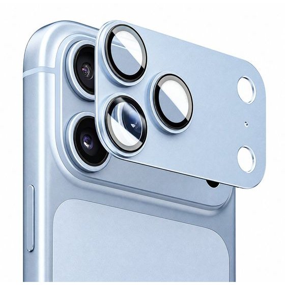 Blueo - Integrated Metal Camera Lens Protector - iPhone 18 Pro Max - Light Blue