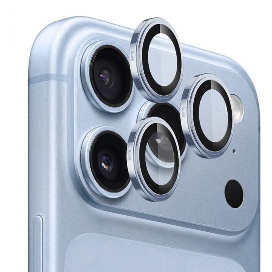 Blueo - Sapphire Crystal Original Lens Protector - iPhone 18 Pro / iPhone 18 Pro Max - Light Blue