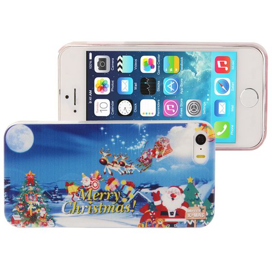 CHRISTMAS SERIES SANTA CLAUS PATTERN PLASTIC CASE FOR IPHONE 5/5S/5SE