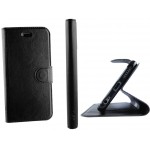 ���� MICROSOFT LUMIA 640 XL LEATHER-TPU BOOK STAND BLACK VL