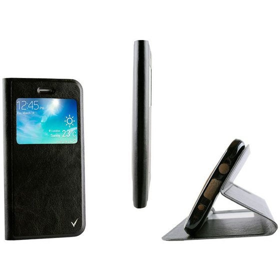���� SAMSUNG I9060/I9060I LEATHER-TPU VIEW BOOK STAND BLACK VL
