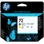 HP NO 72 PRINTHEAD MATTE BLACK AND YELLOW - C9384A