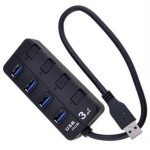 POWERTECH USB 3.0V HUB, 4 PORT, �� �������� ON-OFF