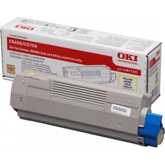 OKI C5650/5750 TNR YEL. (43872305) (OKI-5650-Y)