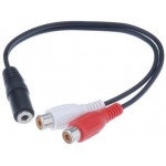 POWERTECH ������� 2 X RCA F / JACK 3,5MM F - 0.20M