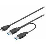 Goobay 95746 ������� 2XUSB 3.0 PLUG (TYPE A) - USB 3.0 MICRO PLUG (TYPE B) 0.30M - (4040849957468)