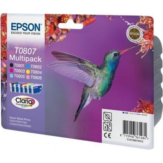 EPSON T0807 MULTIPACK 6 COLORS - C13T08074020
