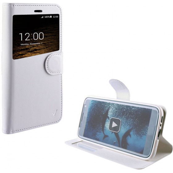 ���� IPHONE SE/5/5S 4.0 LEATHER-TPU VIEW BOOK STAND WHITE VL