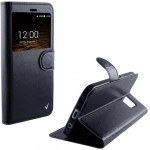 ���� SAMSUNG GALAXY S7 EDGE G935 LEATHER-TPU VIEW BOOK STAND BLK