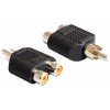 DELOCK ���������� ��� 2X RCA FEMALE �� 1X RCA MALE