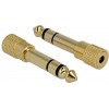 DELOCK ���������� STEREO ��� 6.3MM �� JACK 3.5M, METAL, GOLD