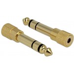 DELOCK ���������� STEREO ��� 6.3MM �� JACK 3.5M, METAL, GOLD