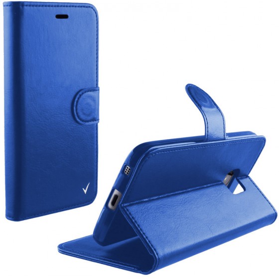 ���� IPHONE SE/5/5S 4.0 LEATHER-TPU BOOK STAND BLUE VL