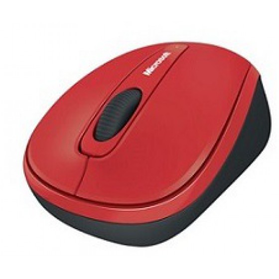 MS WIRELESS MOBILE MOUSE 3500 RED GLOSS - (GMF-00293)