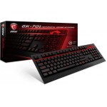 MSI KEYBOARD GAMING GK-701, CHERRY MX BROWN MECHANICAL, RED COLOR BACKLIT, USB, WIRED, 2YW.