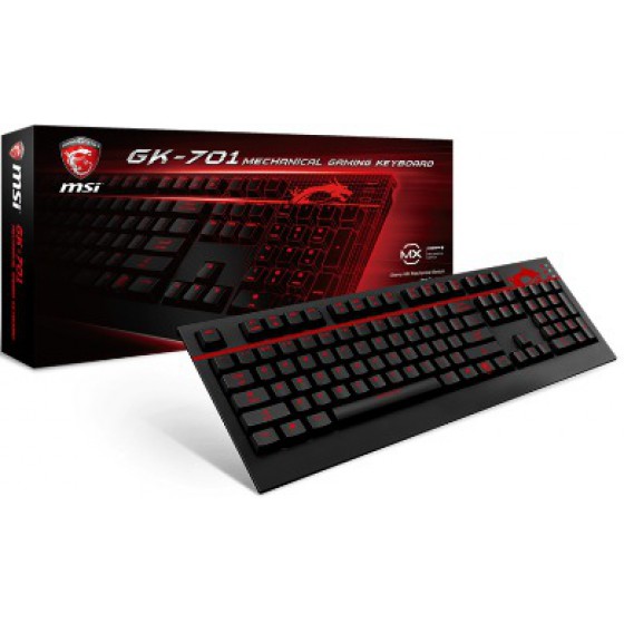 MSI KEYBOARD GAMING GK-701, CHERRY MX BROWN MECHANICAL, RED COLOR BACKLIT, USB, WIRED, 2YW.
