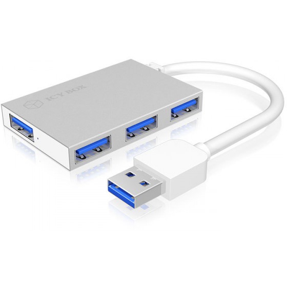 ICY BOX IB-HUB1402 4 PORT USB 3.0 SUPER SLIM SILVER /60005 - (4250078163299)