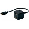 POWERTECH HDMI SPLITTER 19PIN MALE / 2X FEMALE GOLD - COOPER - (CAB-H053)