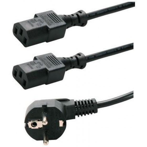 POWERTECH ������� POWER CORD M/2XM (3PIN)-1.5M