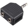 POWERTECH ADAPTER ST 3.5MM M/ 2F 3.5MM - NIKEL - (CAB-J015)