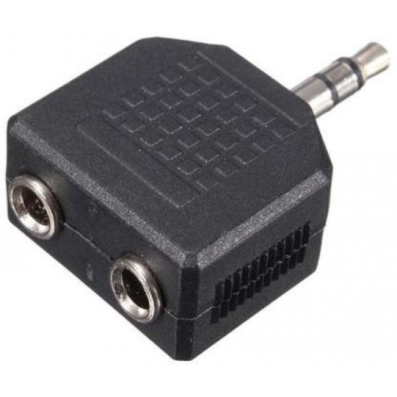 POWERTECH ADAPTER ST 3.5MM M/ 2F 3.5MM - NIKEL - (CAB-J015)