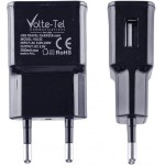 USB TRAVEL CHARGER MINI VOLTE-TEL VLU25 2500MA BLACK