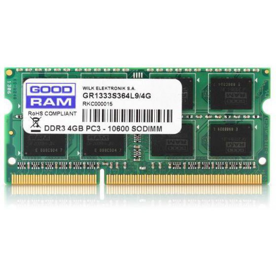 GOODRAM SO-DIMM ����� ����� DDR3, 4GB , 1600 , 12800,