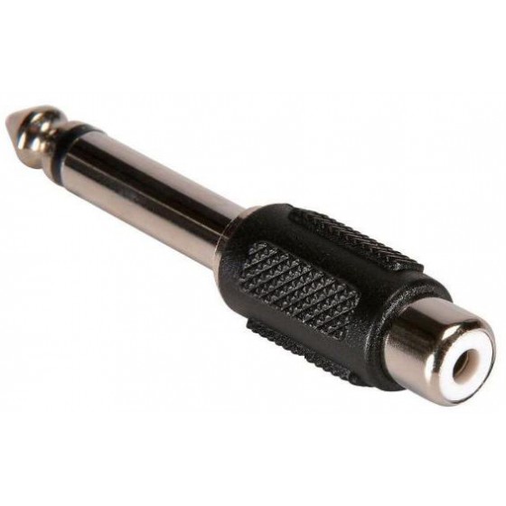 POWERTECH ADAPTER MONO 6,35MM M/F RCA - NIKEL, 5 ���