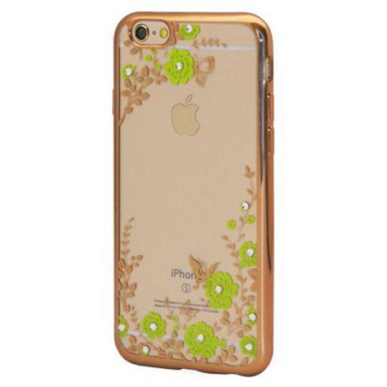 ���� TPU INOS APPLE IPHONE 6 PLUS/ IPHONE 6S PLUS ELECTROPLATE FLOWERS ULTRA SLIM 0.3MM �����