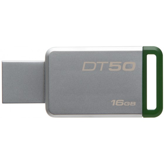 KINGSTON FLASH DISK DT50/16GB METAL/GREEN USB 3.1