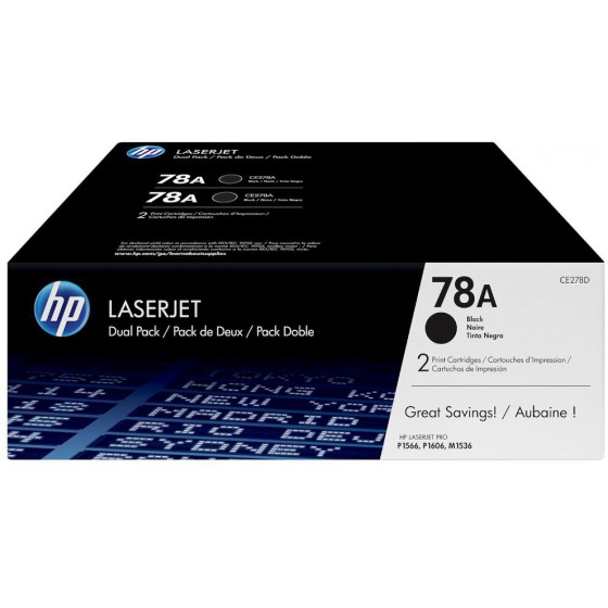 ������ HP TONER LJ P1566 DUAL PACK - (CE278AD)