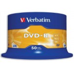 VERBATIM DVD-R 16X 120/4.7GB SPINDLE 43548