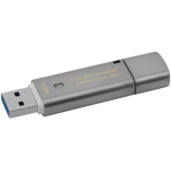 USB FLASH KINGSTON LOCKER+ G3 USB3 16GB - (DTLPG3/16GB)