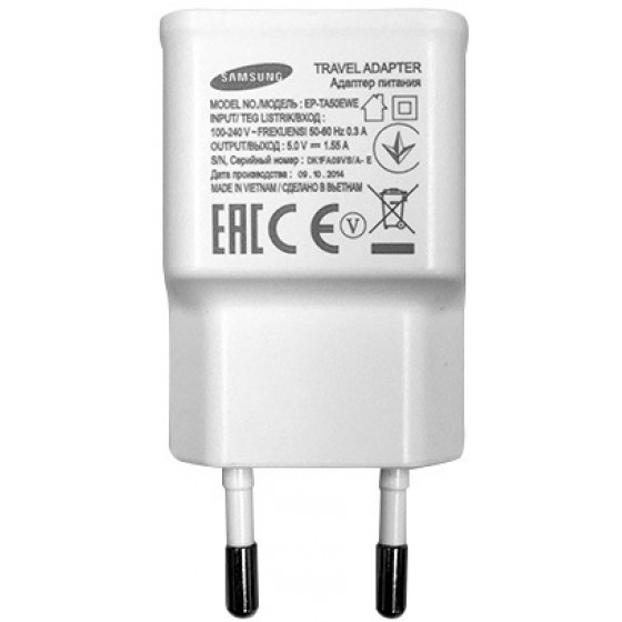 TRAVEL SAMSUNG EP-TA50EWE USB 5.0V 1550MA WHITE BULK OR