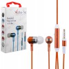 H/F UNIVERSAL 3.5MM BRAIDED VT780 STEREO ON/OFF ORANGE VOLTE-TEL