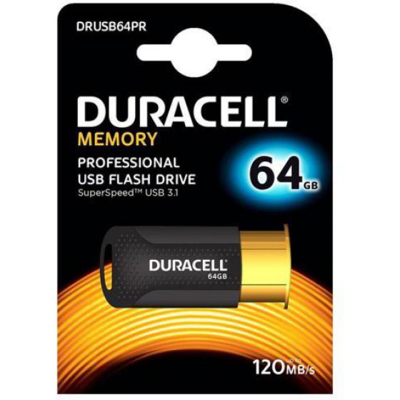 USB 3.1 FLASH DISK DURACELL PROFESSIONAL 64GB 120MB/S �����-�����