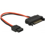 DELOCK CABLE SATA 15PIN �� SATA 6PIN, 10 CM - (84873)