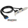 DELOCK CABLE USB 3.0 2X TYPE-A FEMALE �� 19PIN HEADER FEMALE - (84836)