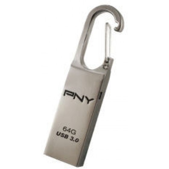 USB PNY 64GB USB 3.0 LOOP ATTACHE METAL - (FDU64GLOOP30-EF)