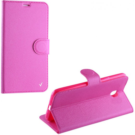 ���� IPHONE 8/7 PLUS 5.5 SILK LEATHER-TPU BOOK STAND PINK VL - (5205308178597)