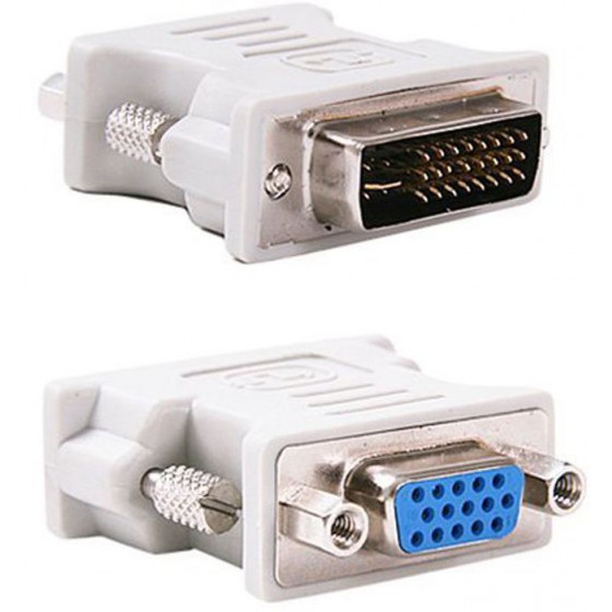 POWERTECH ADAPTER VGA 15PIN FEMALE �� DVI-I 24+5 PIN MALE - (CAB-G019)
