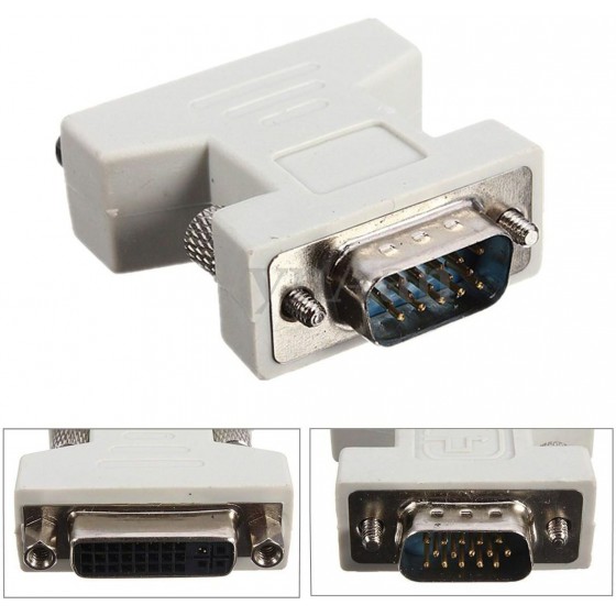 POWERTECH ADAPTER VGA 15PIN MALE �� DVI-I 24+5 F, ������� ��� �� 24+1