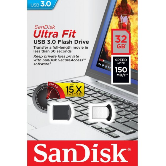 SANDISK SDCZ43-032G-GAM46 ULTRA FIT USB 3.0 32GB