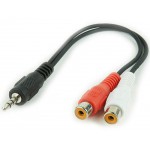 CABLEXPERT 3.5 MM PLUG TO 2 X RCA SOCKETS STEREO AUDIO CABLE 0,2 M - (8716309026215)