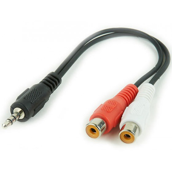 CABLEXPERT 3.5 MM PLUG TO 2 X RCA SOCKETS STEREO AUDIO CABLE 0,2 M - (8716309026215)